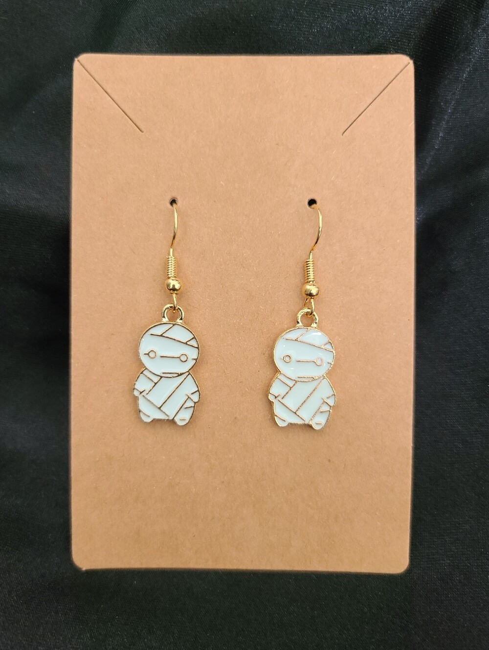 Mummy Charm Drop Earrings - Halloween Jewelry